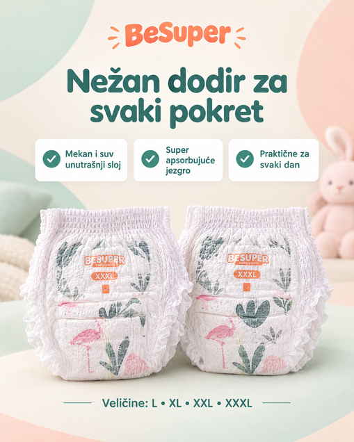BeSuper UltraThin pelene-gaćice 6757