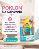 Richell Set za učenje pranja zuba 3+ meseca (poklon)