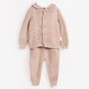 VAUVA set 2/1 pantalone i dukserica sa kapuljačom, 18-24m, 86-92cm, Mokri pesak 5296