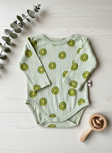 Wowo Bodi žakard dug rukav 74 (9-12 meseci) (Kivi) 5643