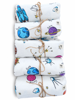 Wowo flanel tetra pelena Svemir 110x100 cm