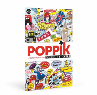 POPPIK Edukativni poster s nalepnicama Otkrića: Engleski jezik