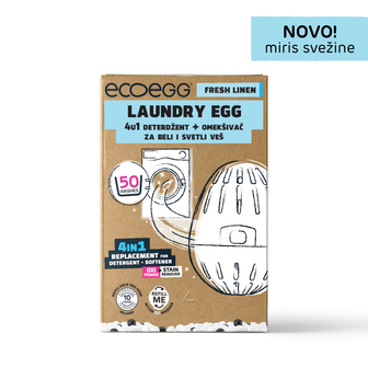 ECOEGG 4u1 Deterdžent i omekšivač za beli i svetli veš, Miris svežine-50 pranja