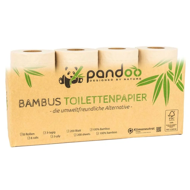 troslojni toalet papir od bambusa 12x8 rolni 6691
