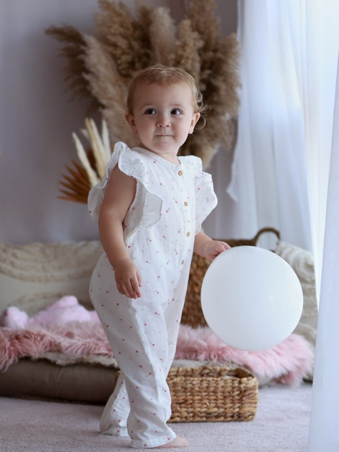 Kidaxi cvetni KOMBINEZON od muslina vel.74 4128