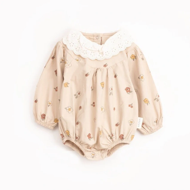 VAUVA Bodi za bebe sa volanima (6-9 m) 68-74 cm Šareno cveće 5157