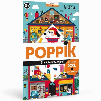 POPPIK Edukativni poster s nalepnicama Otkrića: Kuća