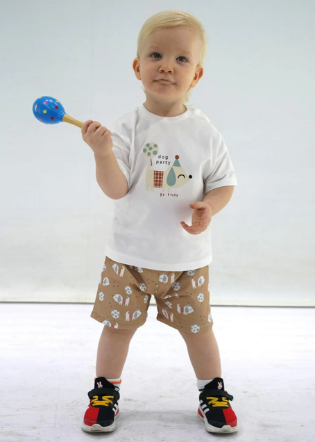 Kidaxi komplet majica i šorts za bebe 5589