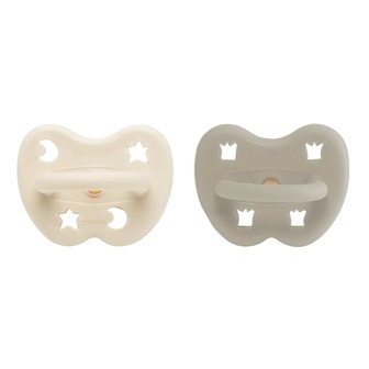 Hevea ortodontska cucla od prirodne gume (0-3 mes) Ivory beige i mlečno bela