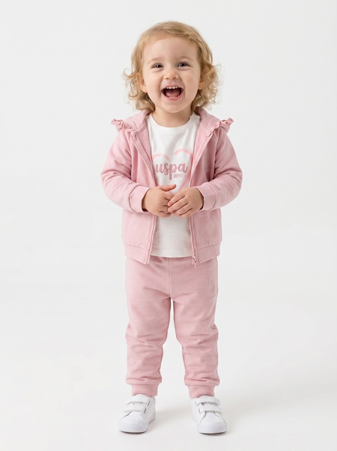 U.S. Polo ASSN komplet trenerka sa majicom Blush Heart 5672