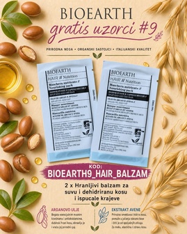 BioEarth poklon uzorci (set 9). 2 x Balzam za kosu