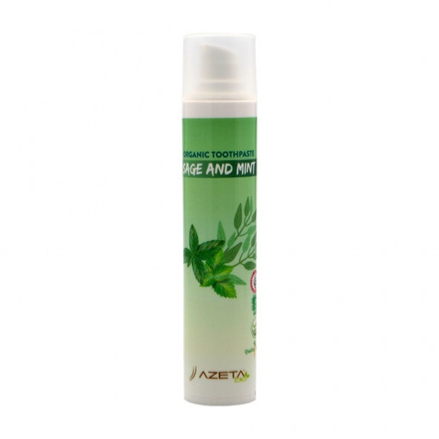 Azeta bio organska pasta za zube za odrasle – ŽALFIJA I MENTA 3768