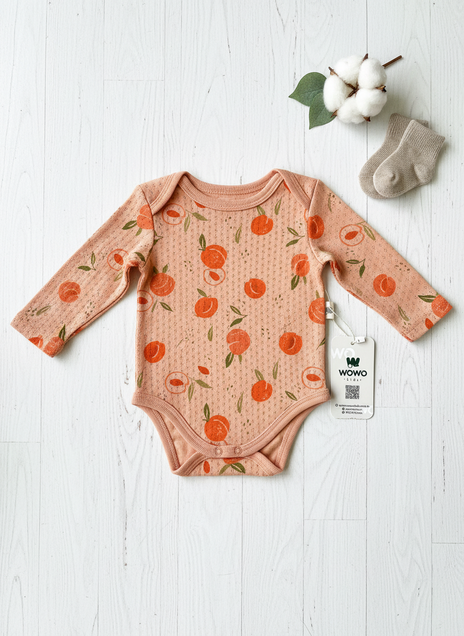 Wowo Bodi žakard dug rukav  (Kajsija) 5645