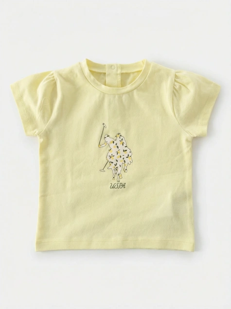 U.S. Polo ASSN komplet majica i pantalone Limoncello Glam USB3023 68-74 (6-9 mes) 5448