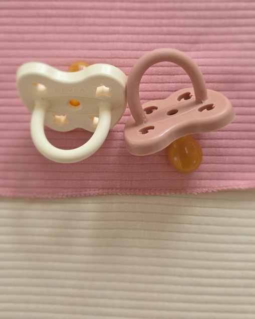 Childiva Set bebi krpica od organskog pamuka 7/1 (roza-bela) 4757