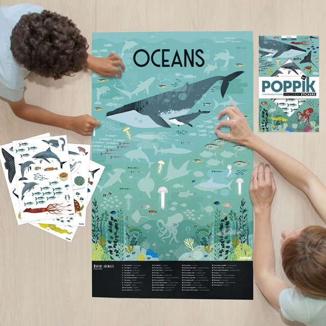 Edukativni poster s nalepnicama Otkrića: Okeani 2897