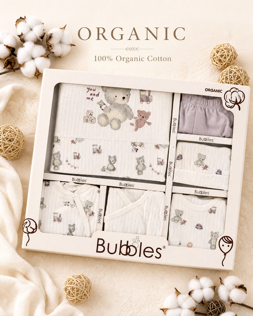 Bubbles set 10/1 za novorođenče od organskog pamuka (You and Me) 6594