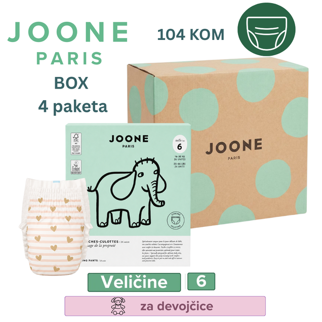 Joone Paris pelene-gaćice box devojčice 6 6689