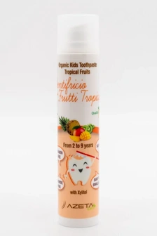 Azeta bio organska pasta za zube 2-9 godina, tropsko voće, 50ml