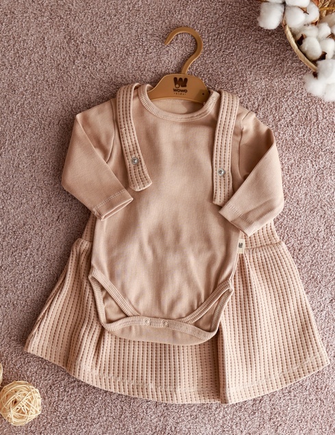 WOWO  komplet Haljinica i bodi  Bambi 2/1 (bež) 74 (6-9 mes) 4669